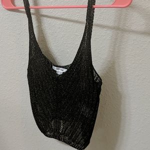 Low V Neck Crop Top.